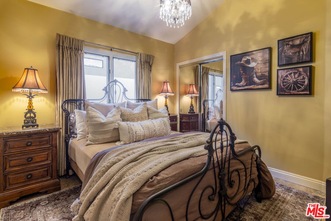 Bedroom, Chandelier, Interior