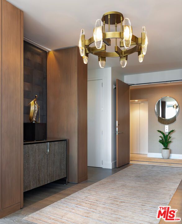 Chandelier, Interior, Wood Texture Flooring