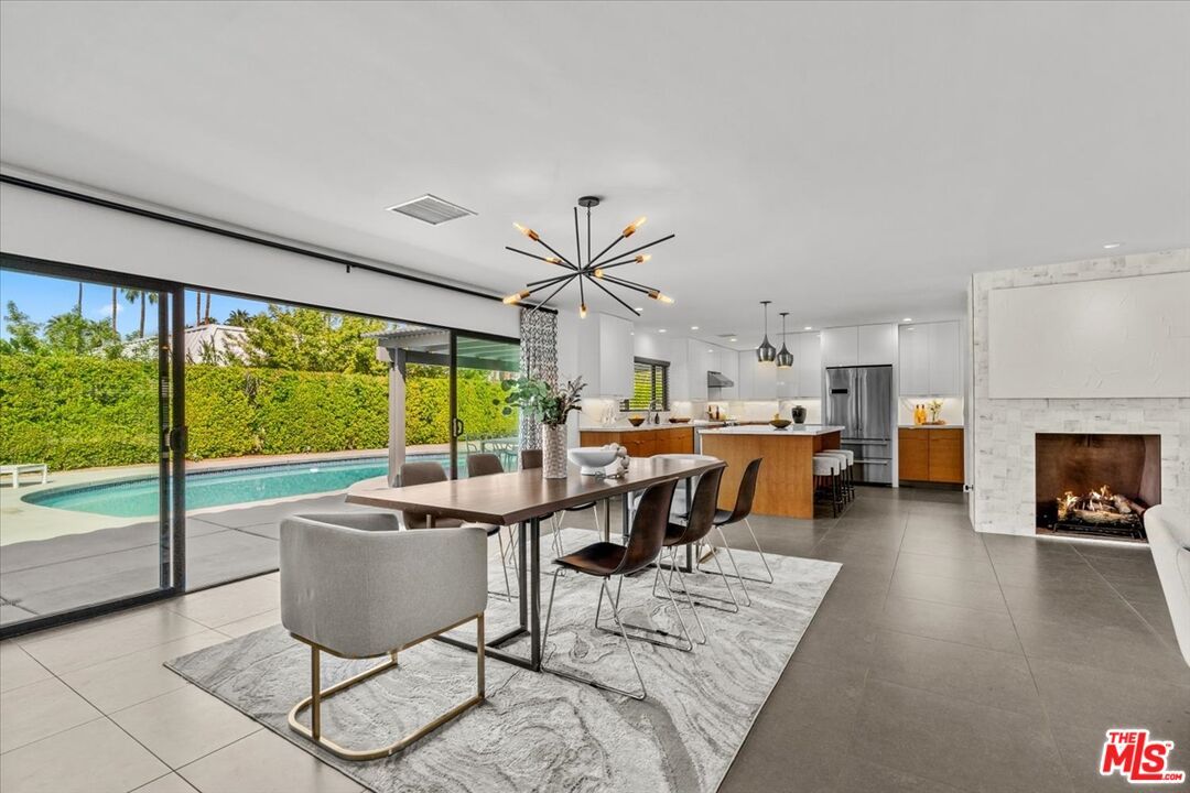 Dining room, Fireplace, Interior, Kitchen, Pendant Lights, Recessed Lighting
