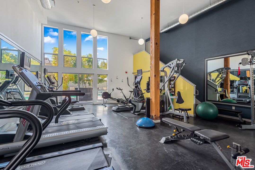 Fitness Equipment, Gym, Interior, Pendant Lights