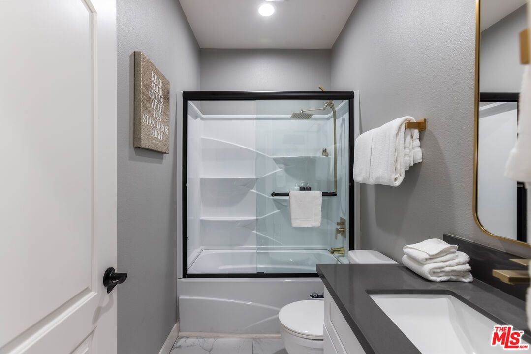 Bathroom, Glass Shower, Interior, Marble, Recessed Lighting