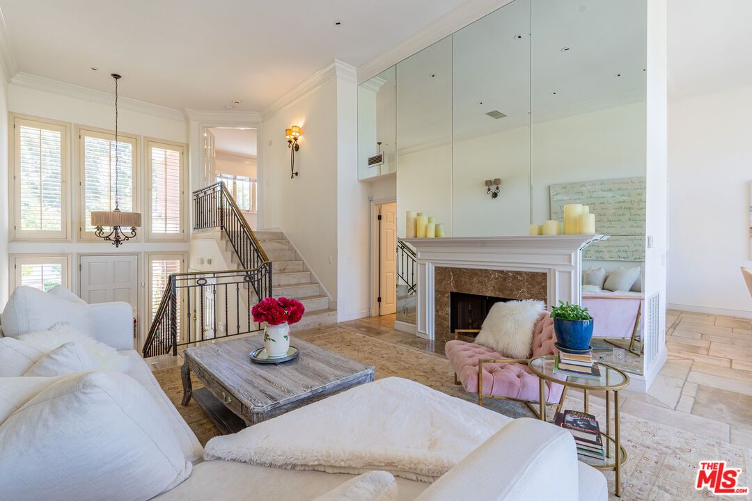 Fireplace, Interior, Living room, Pendant Lights