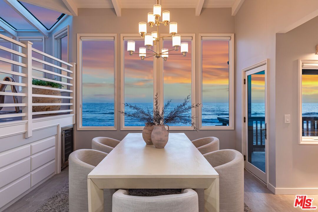 Chandelier, Dining room, Interior, Water, Wood Texture Flooring