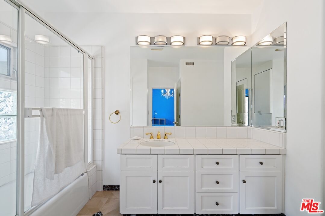 Bathroom, Glass Shower, Interior, Tile Countertops