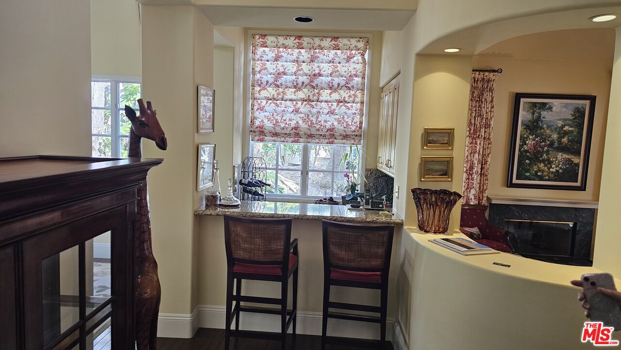 Fireplace, Interior, Recessed Lighting, Wood Texture Flooring