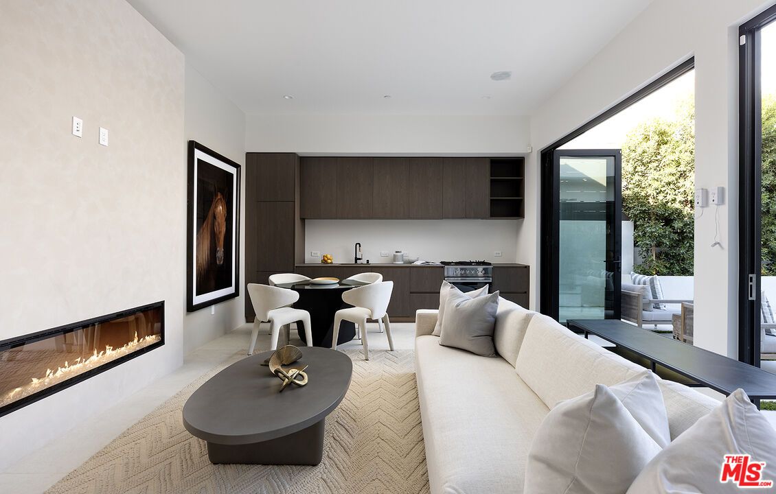 Dining room, Fireplace, Interior, Living room, Recessed Lighting