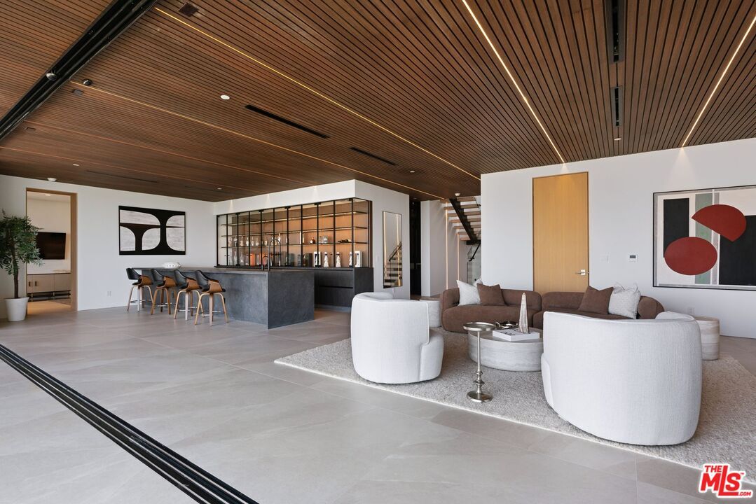 Interior, Living room, Recessed Lighting, Wooden Ceilings