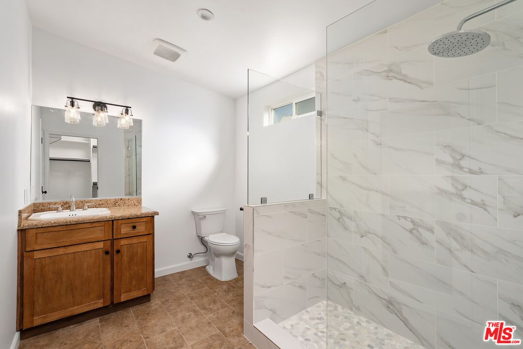 Bathroom, Glass Shower, Interior, Marble Walls, Recessed Lighting