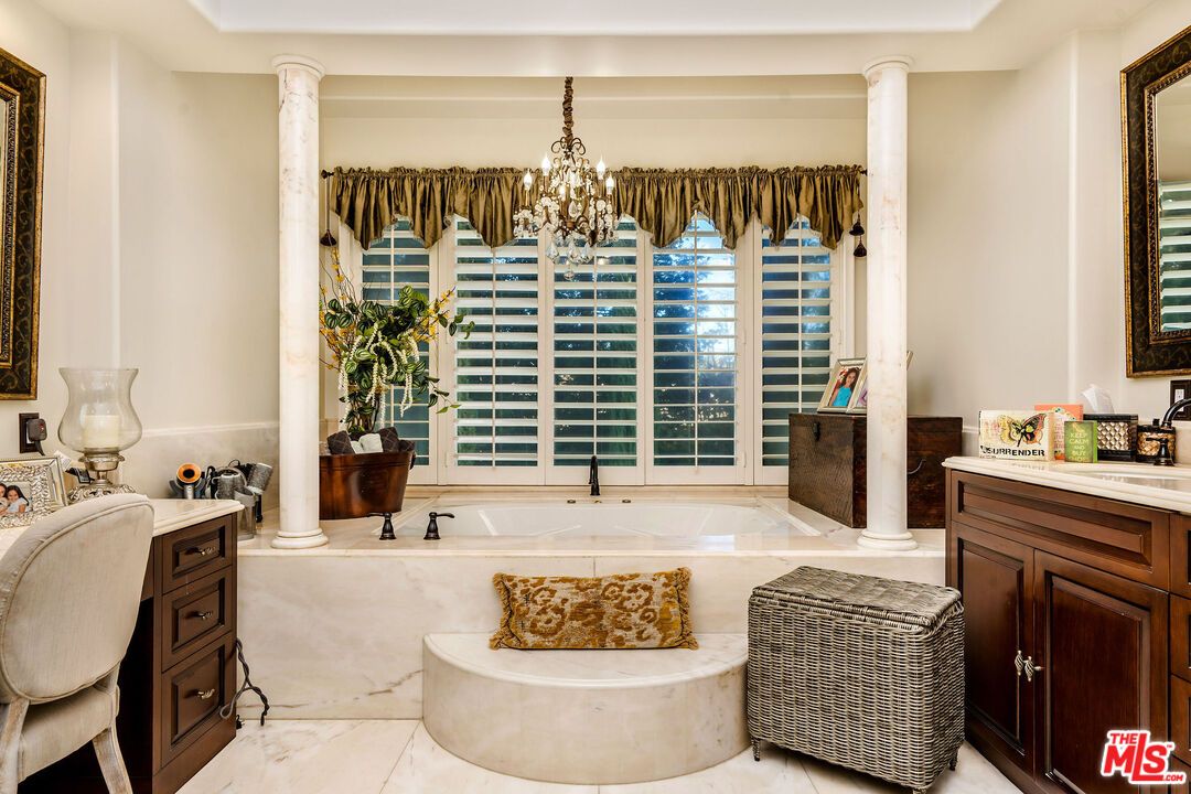 Bathroom, Chandelier, Interior
