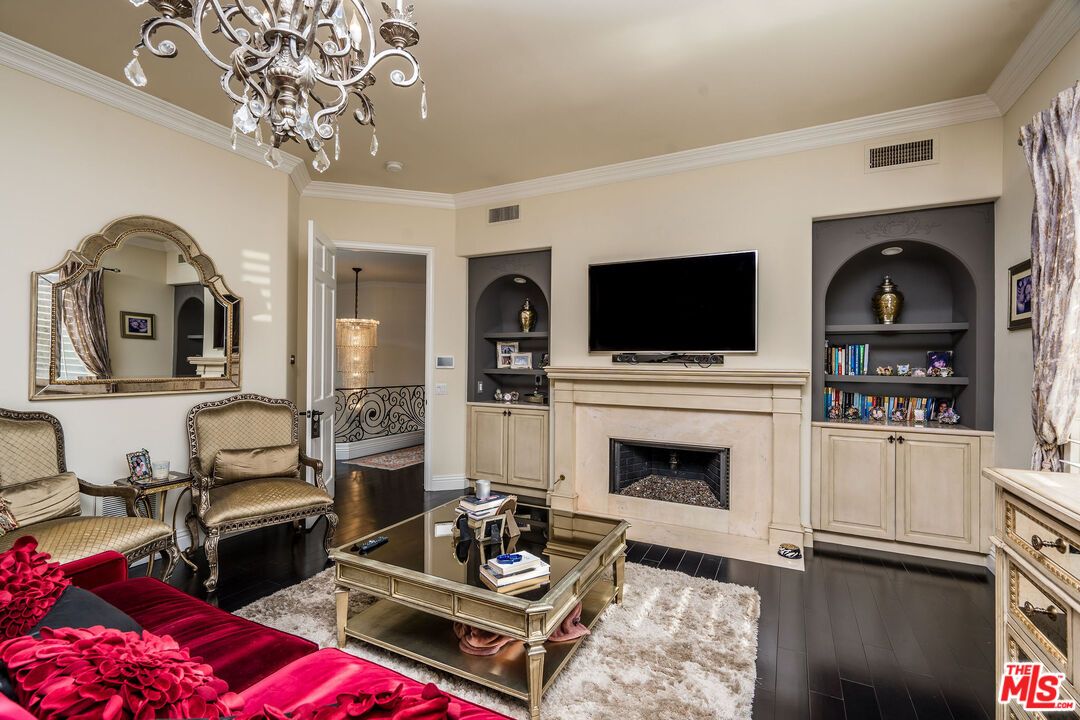 Chandelier, Fireplace, Interior, Living room, Wood Texture Flooring