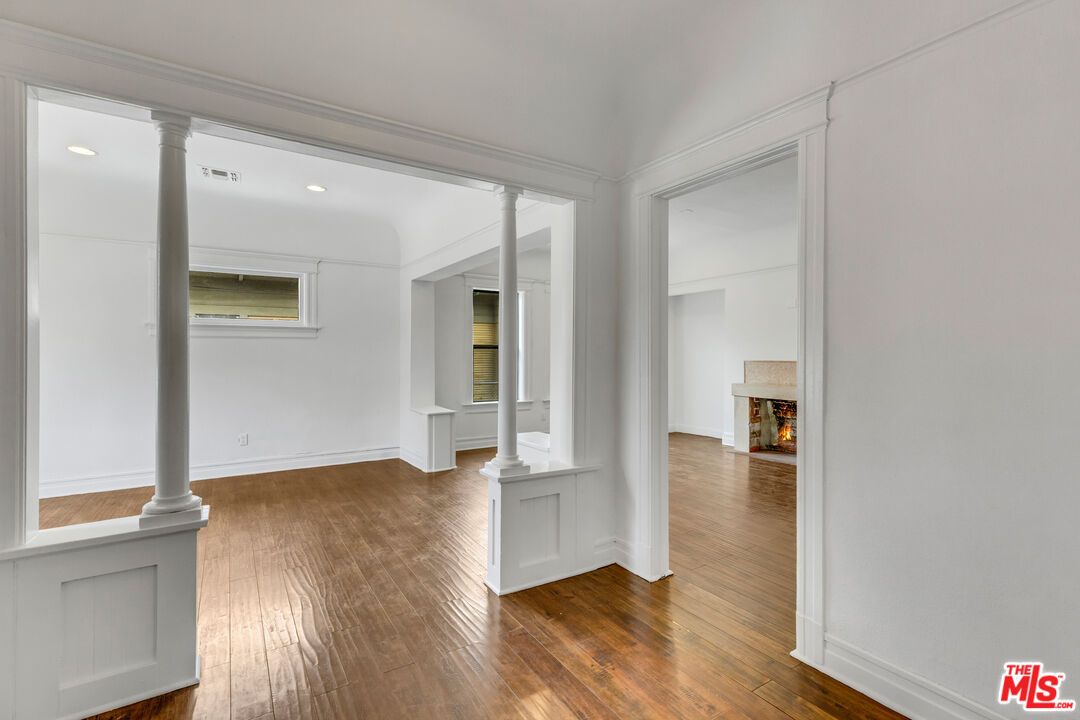 Fireplace, Interior, Recessed Lighting, Wood Texture Flooring