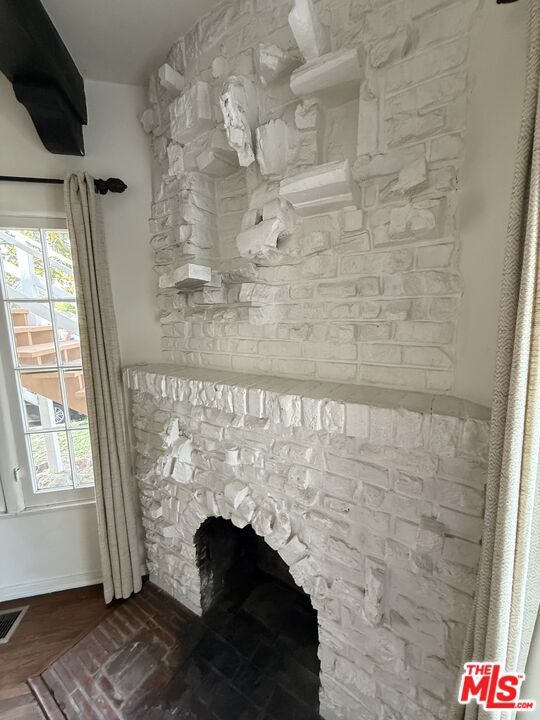 Fireplace, Interior, Stone Walls, Wood Texture Flooring