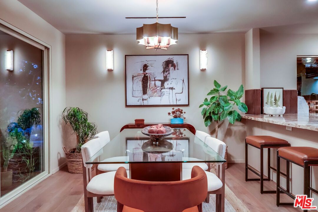 Chandelier, Dining room, Interior, Wood Texture Flooring