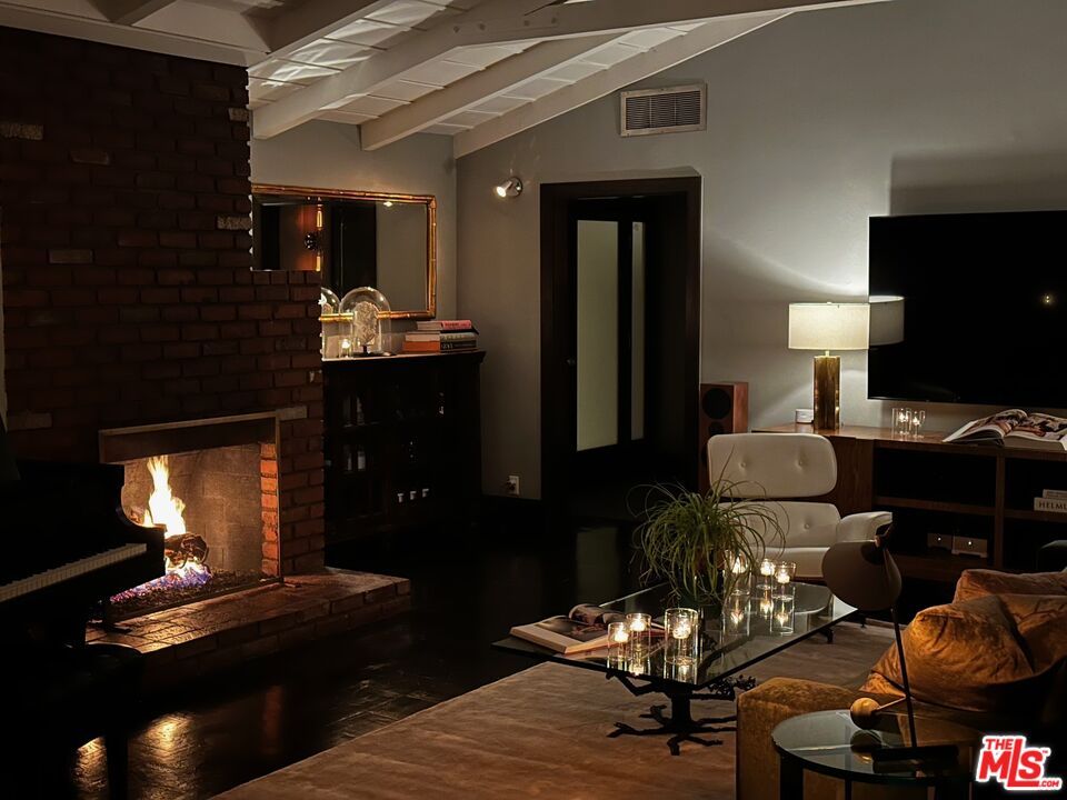 Fireplace, Interior, Wood Texture Flooring