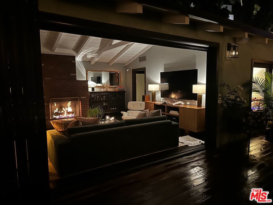 Fireplace, Interior, Living room, Stone Walls, Wood Texture Flooring