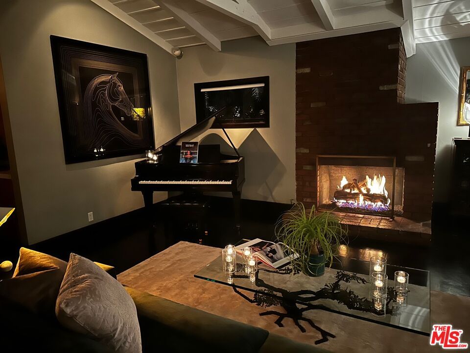 Fireplace, Interior, Piano