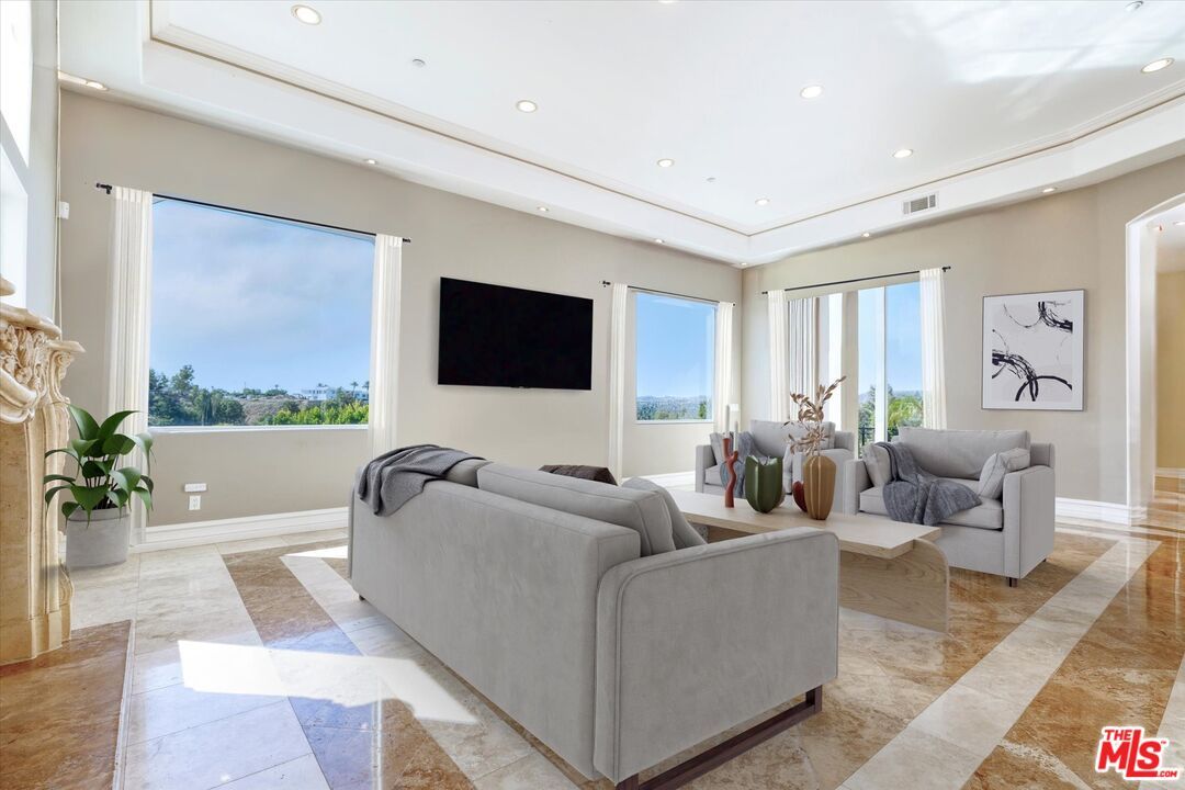 Interior, Living room, Recessed Lighting