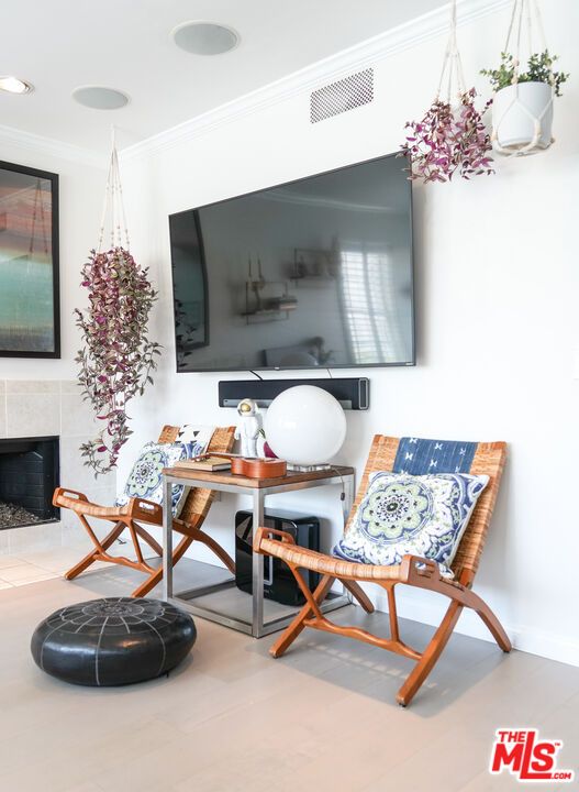 Fireplace, Home Office, Interior, Recessed Lighting