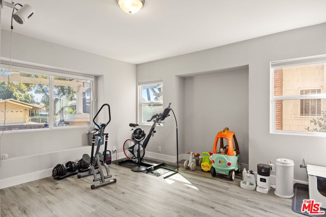 Fitness Equipment, Interior, Wood Texture Flooring