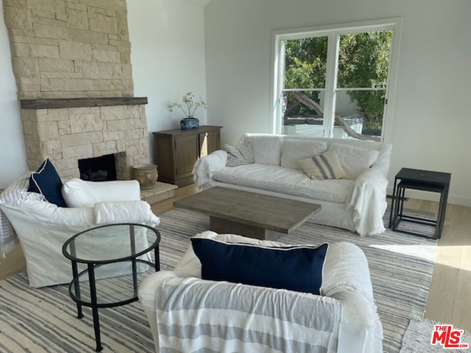 Fireplace, Interior, Living room, Stone Walls, Wood Texture Flooring