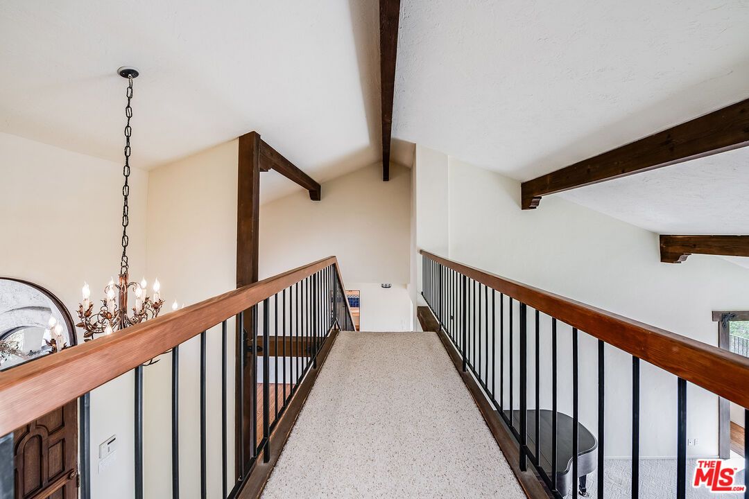 Chandelier, Interior, Wooden Beams