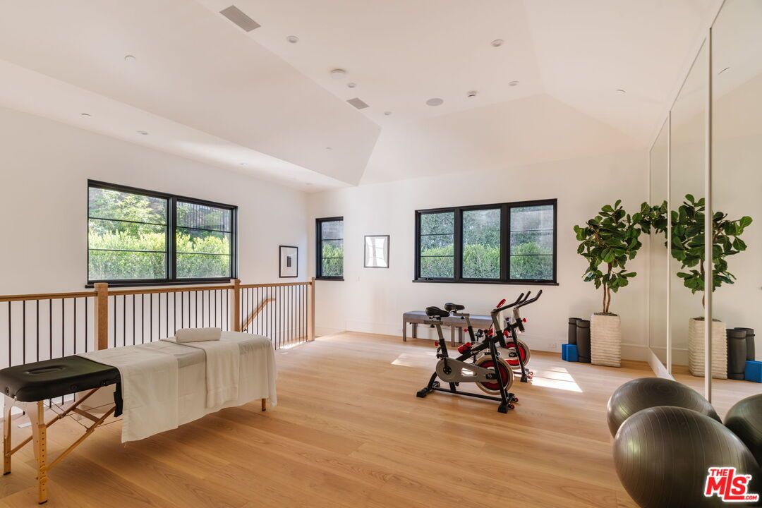 Fitness Equipment, Interior, Recessed Lighting, Wood Texture Flooring