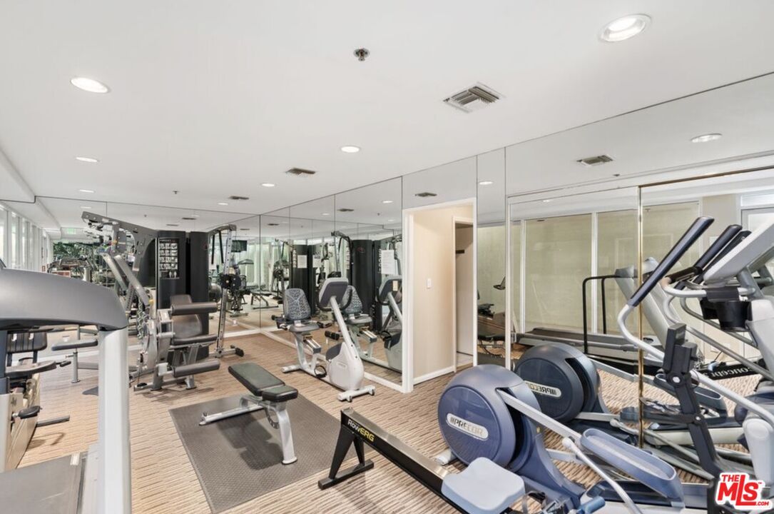 Fitness Equipment, Gym, Interior, Recessed Lighting