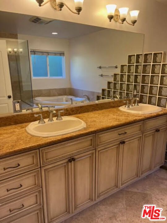 Bathroom, Dual Sink Vanities, Glass Shower, Interior