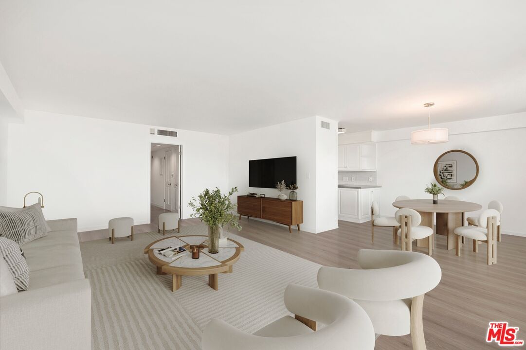 Dining room, Interior, Living room, Pendant Lights, Wood Texture Flooring