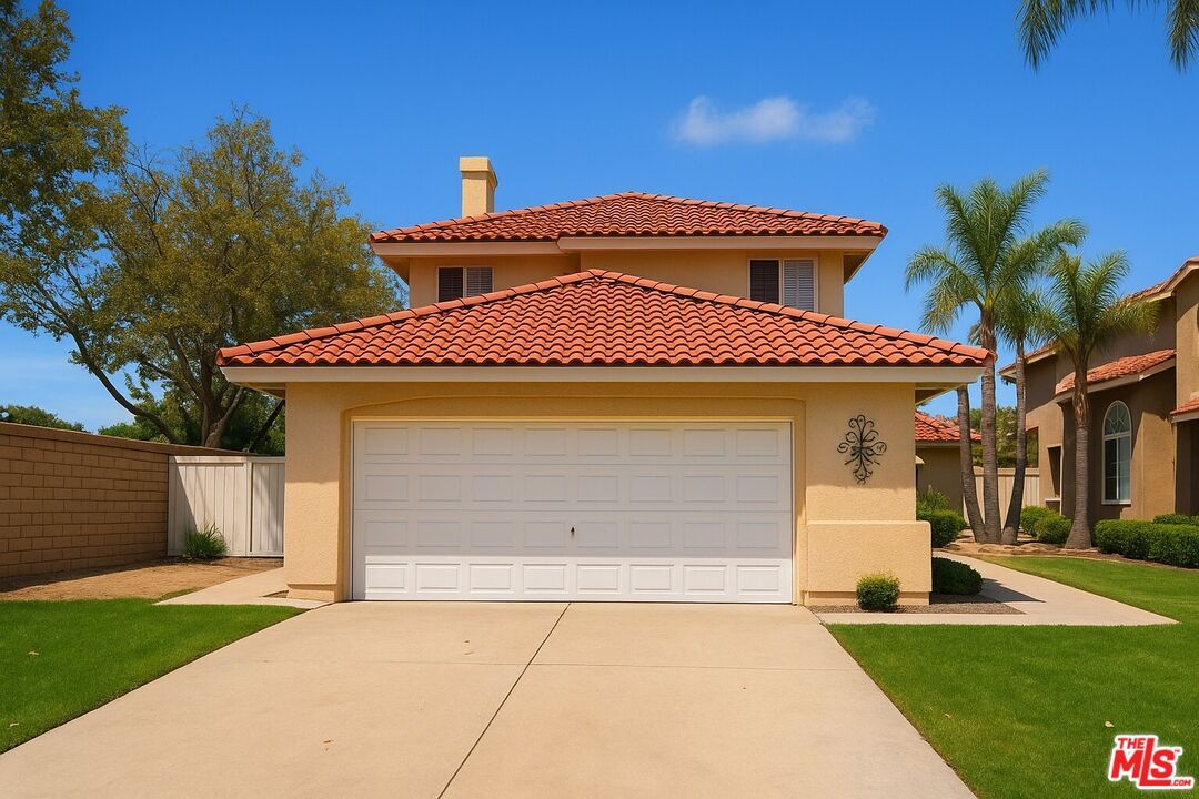 Attached, Detached Garage, Exterior, Facade, Mediterranean