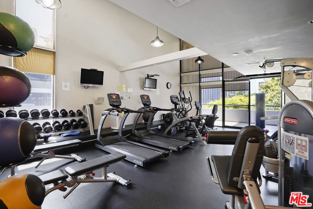 Fitness Equipment, Gym, Interior, Pendant Lights