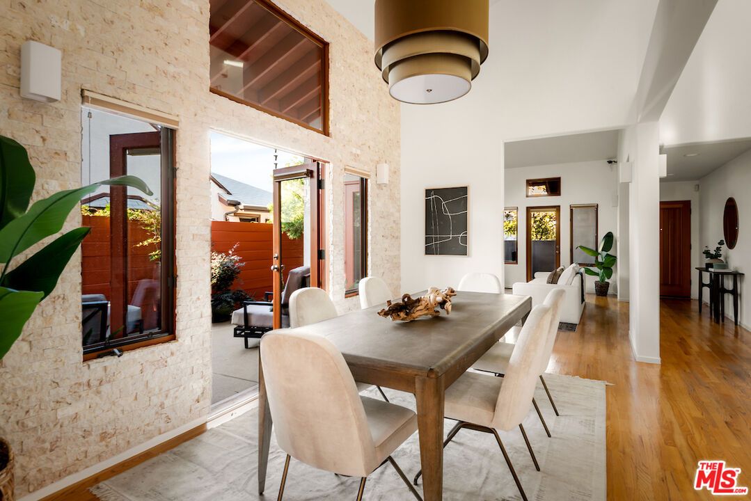 Dining room, Interior, Living room, Stone Walls, Wood Texture Flooring