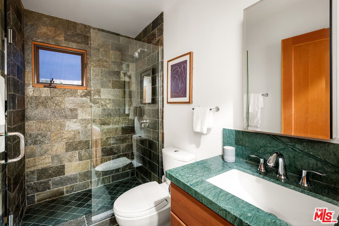 Bathroom, Glass Shower, Interior, Tile Countertops