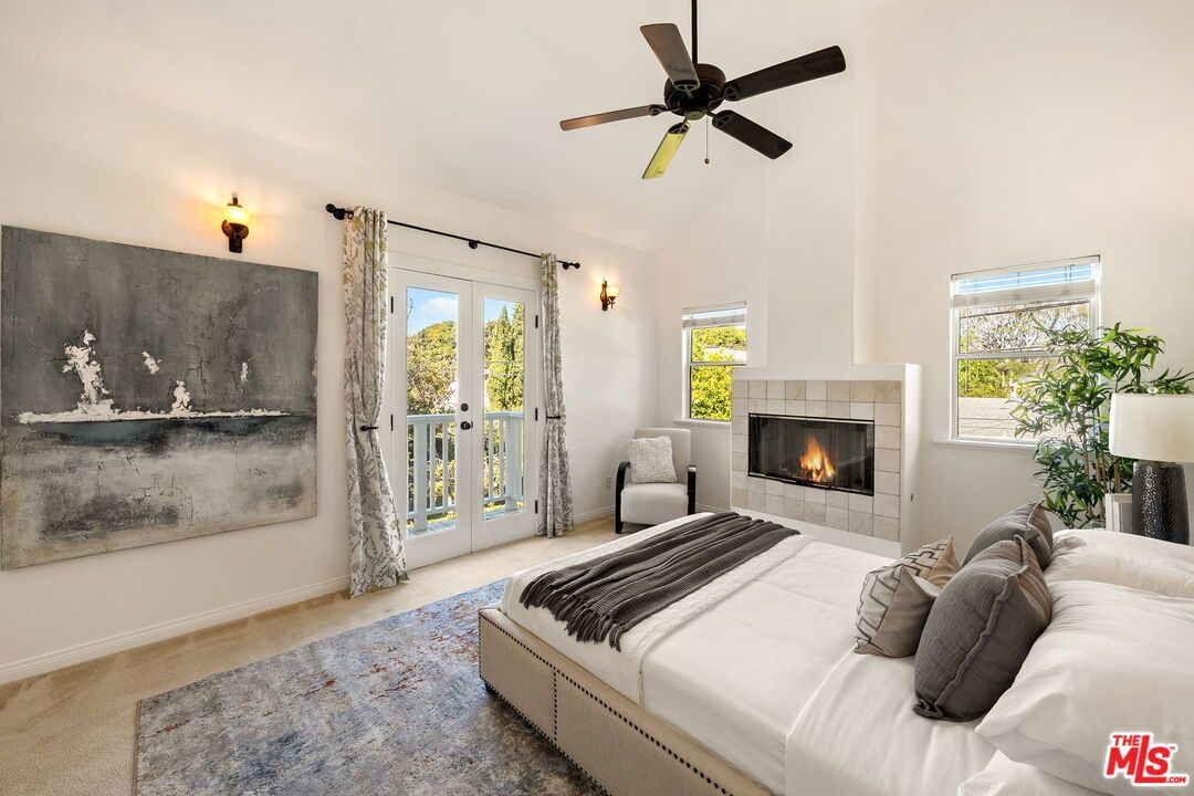 Bedroom, Fireplace, Interior