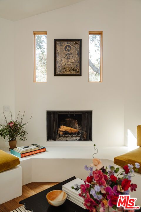 Fireplace, Interior, Wood Texture Flooring