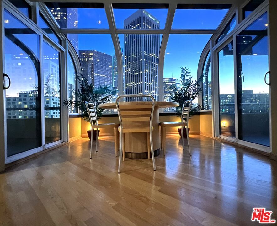 Dining room, Glass Ceilings, Interior, Sun Room, Wood Texture Flooring