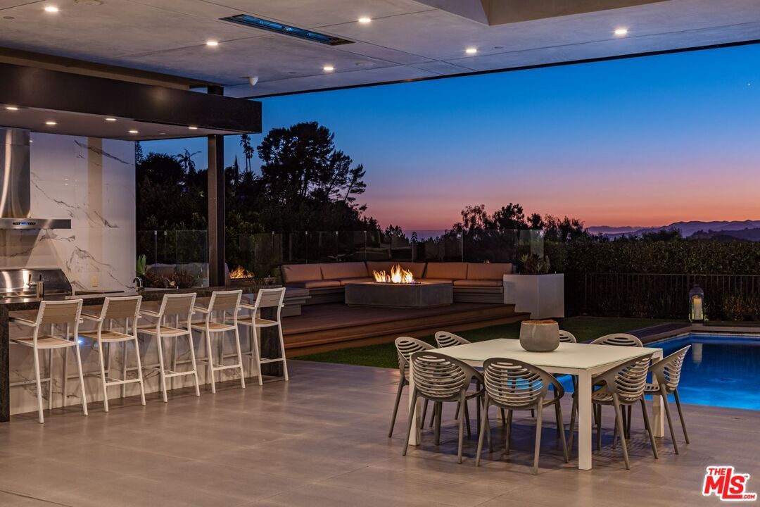 Exterior, Marble Walls, Pool, Recessed Lighting