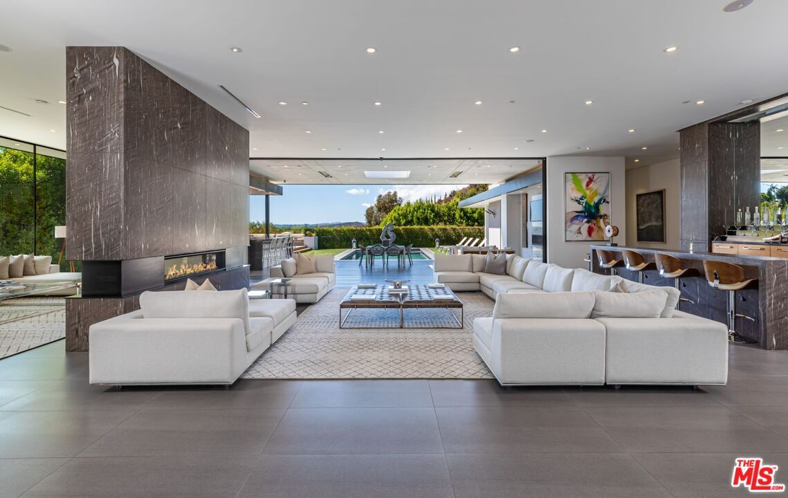 Dining room, Fireplace, Interior, Living room, Recessed Lighting