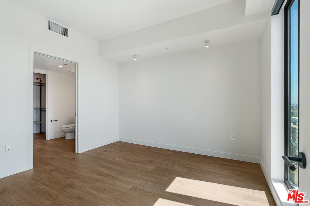 Bathroom, Empty room, Interior, Recessed Lighting, Wood Texture Flooring
