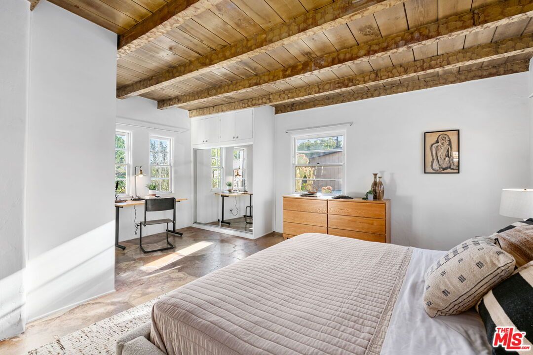 Bedroom, Interior, Wooden Beams, Wooden Ceilings