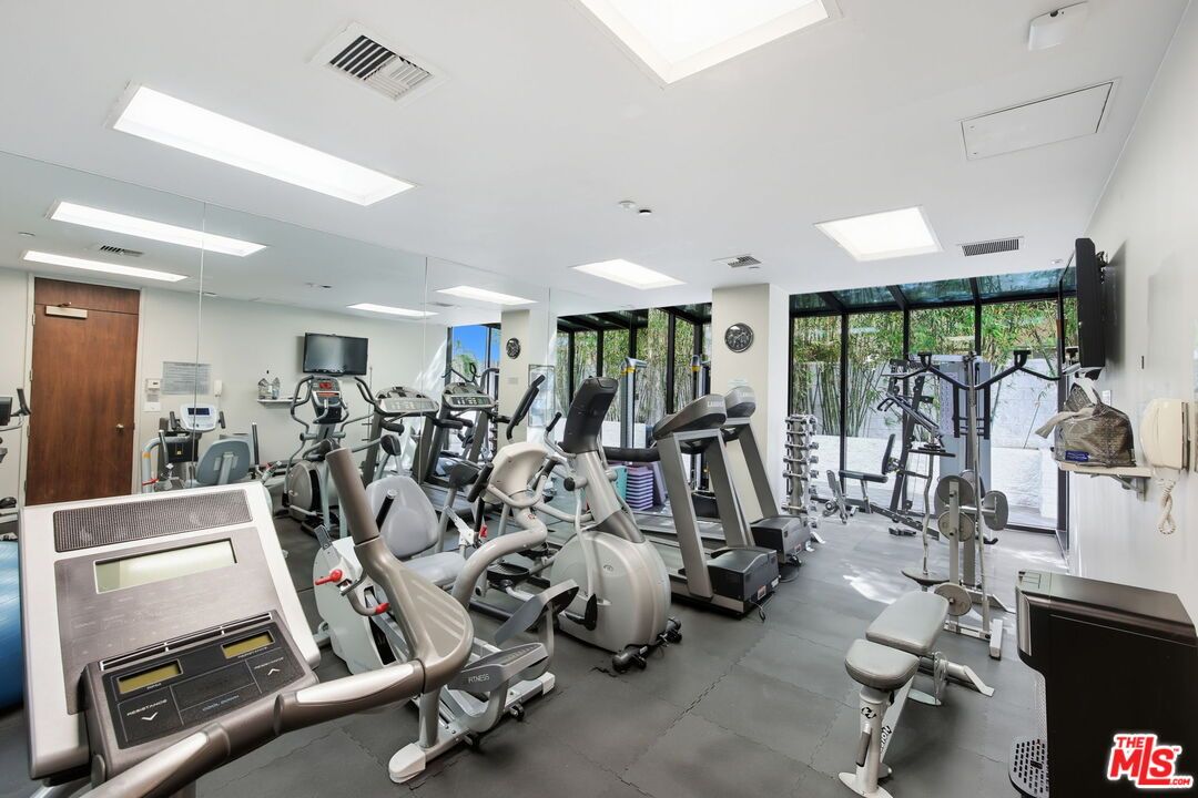 Fitness Equipment, Gym, Interior, Recessed Lighting