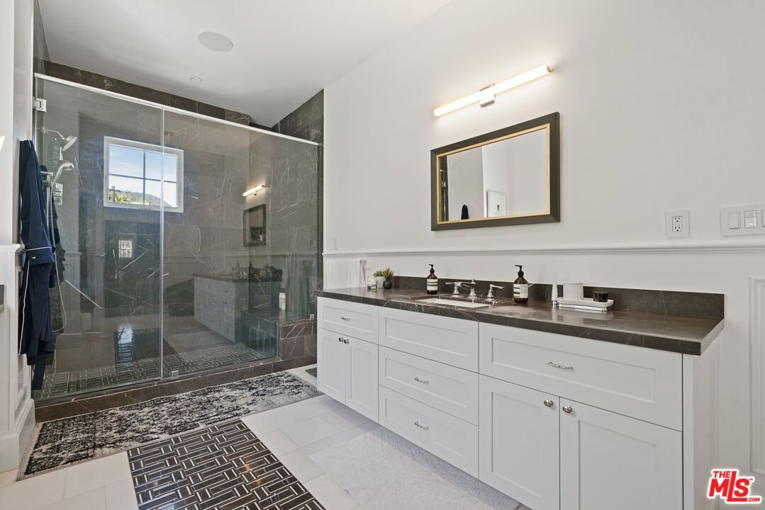 Bathroom, Dual Sink Vanities, Glass Shower, Interior
