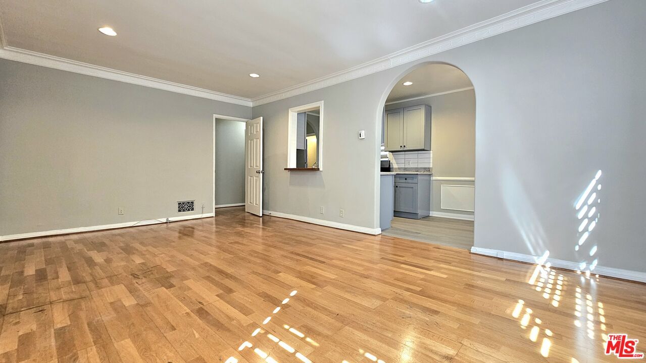 Bathroom, Empty room, Interior, Recessed Lighting, Wood Texture Flooring