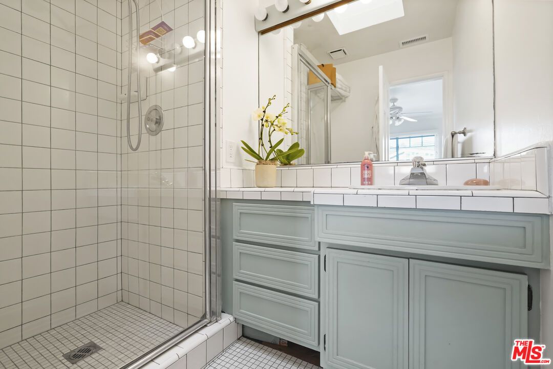 Bathroom, Glass Shower, Interior, Tile Countertops