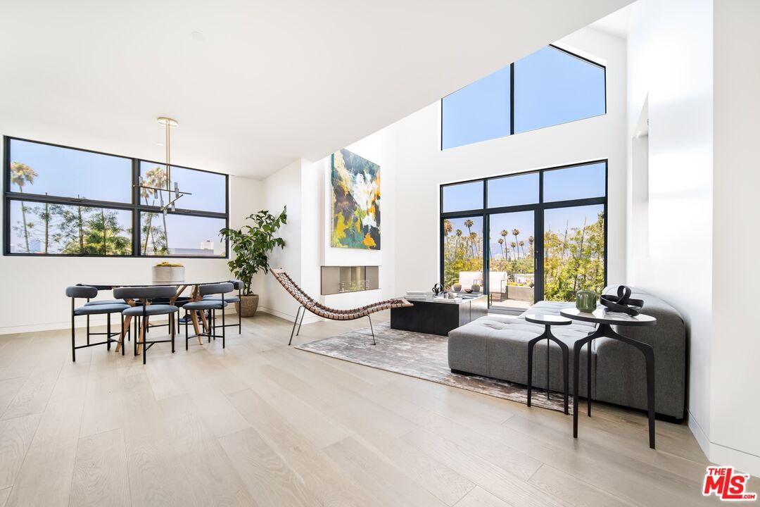Dining room, Interior, Living room, Pendant Lights, Wood Texture Flooring