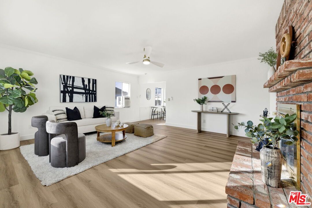 Fireplace, Interior, Living room, Stone Walls, Wood Texture Flooring