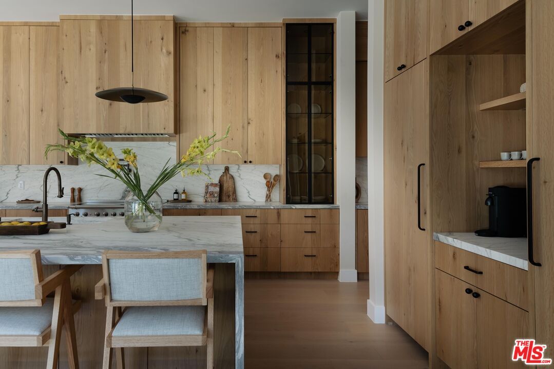 Interior, Kitchen, Pendant Lights, Wood Texture Flooring