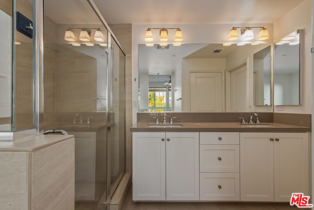 Bathroom, Dual Sink Vanities, Glass Shower, Interior