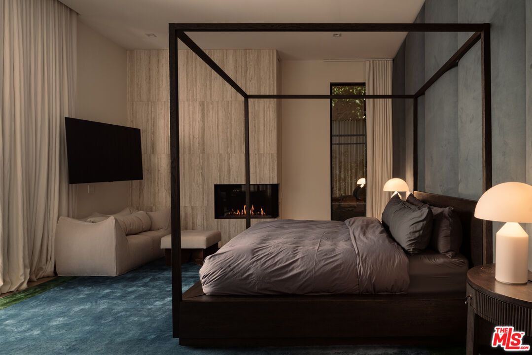 Bedroom, Fireplace, Interior