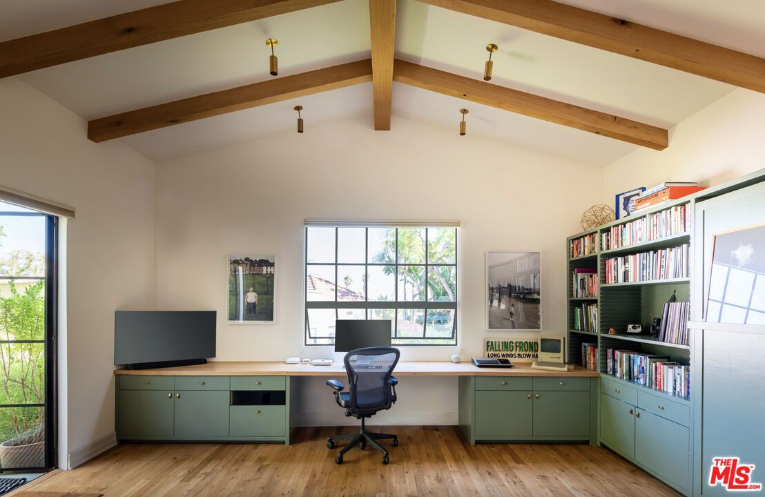 Home Office, Interior, Wooden Beams, Wood Texture Flooring